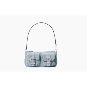 MICHAEL KORS Zoe denim convertible pouchette shoulder bag -BLUE CHAMBRAY